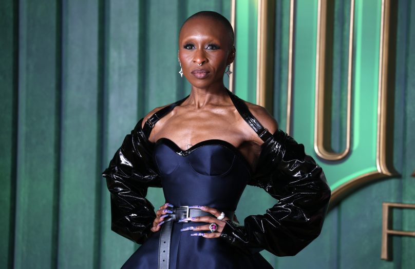 Cynthia Erivo Wicked For Good photo, gaye magazine article on making golden globe history
