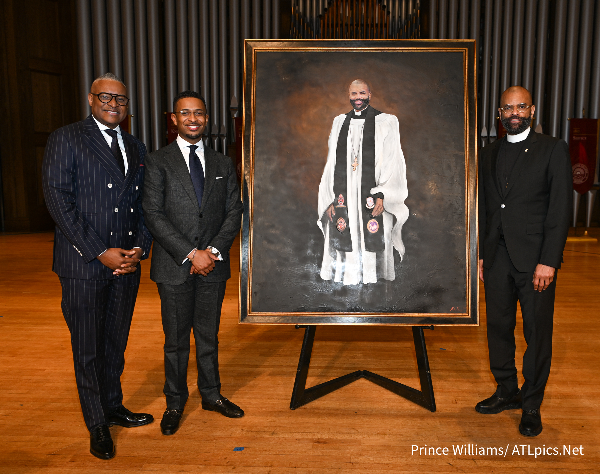 Reverend Father Darrell L. Tiller's Historic Oil Portrait unveiled at Morehouse's MLK Chapel